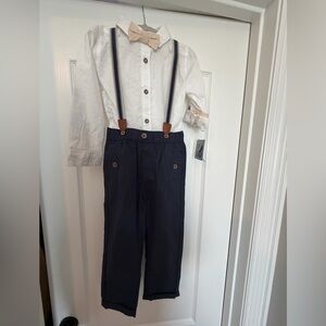 NWT Kids Formal White and Navy Matching Set size 3T